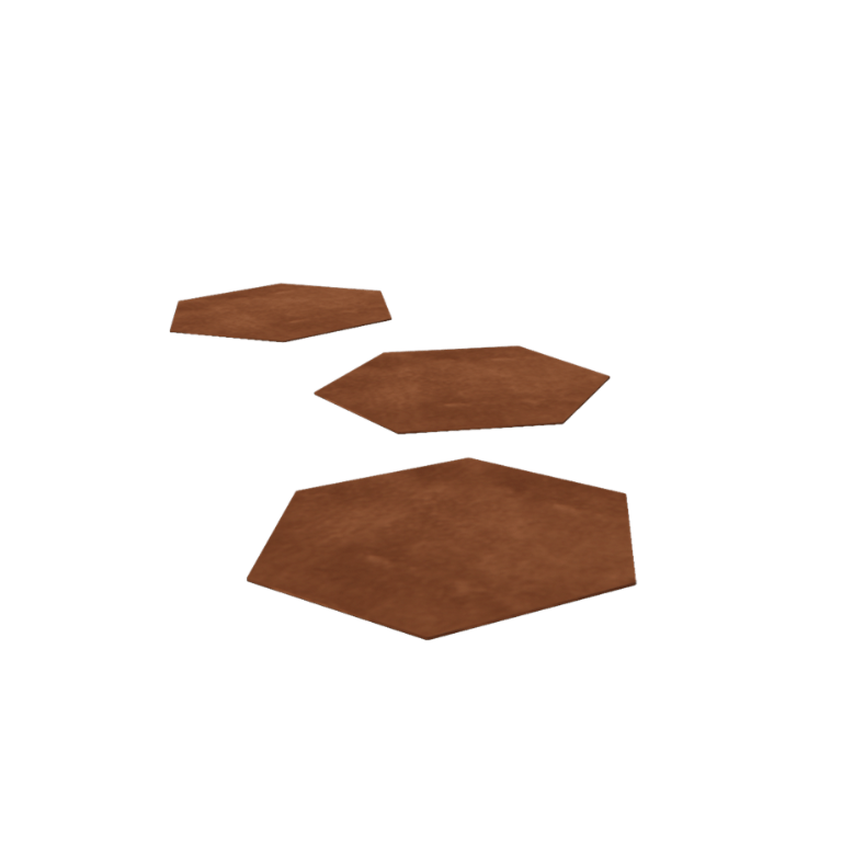 Corten-teräksinen askellaatta - Kuusikulmaiset - 50 x 43 cm