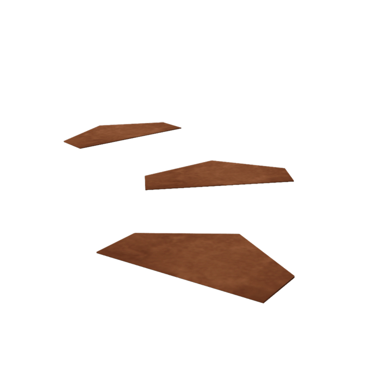 Corten-teräksinen askellaatta - Kuusikulmaiset puoli V - 43 x 25 cm