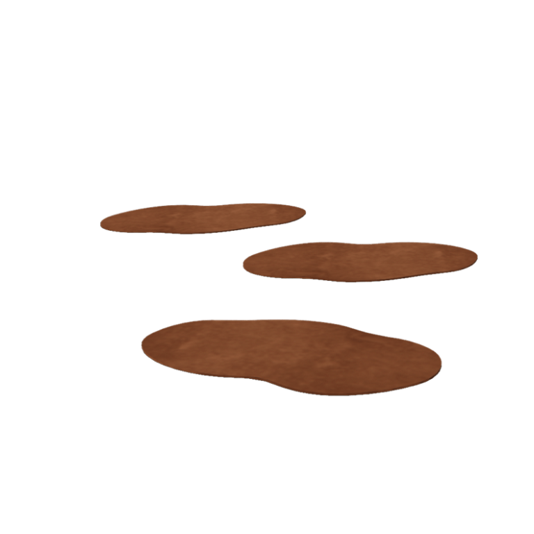 Corten-teräksinen askellaatta - Orgaaninen - 50 x 25 cm