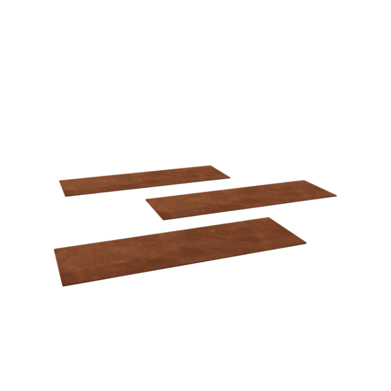 Corten-teräksinen askellaatta Suorakulmio 75 x 25 cm