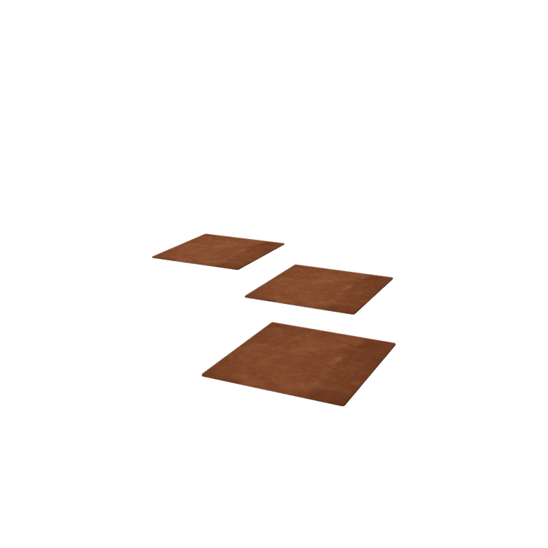 Corten-teräksinen askellaatta Neliö 30 x 30 cm