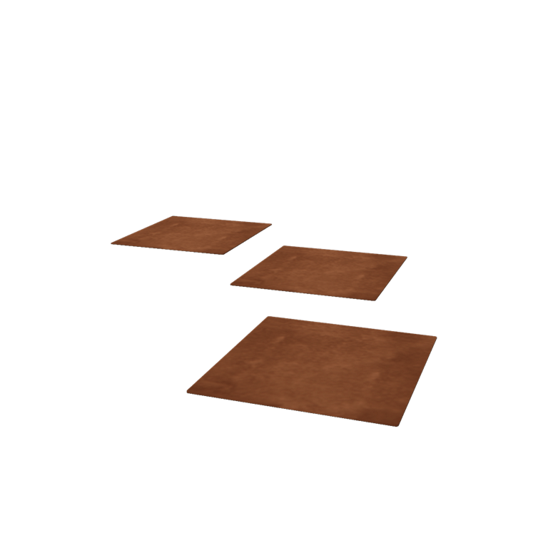 Corten-teräksinen askellaatta Neliö 40 x 40 cm