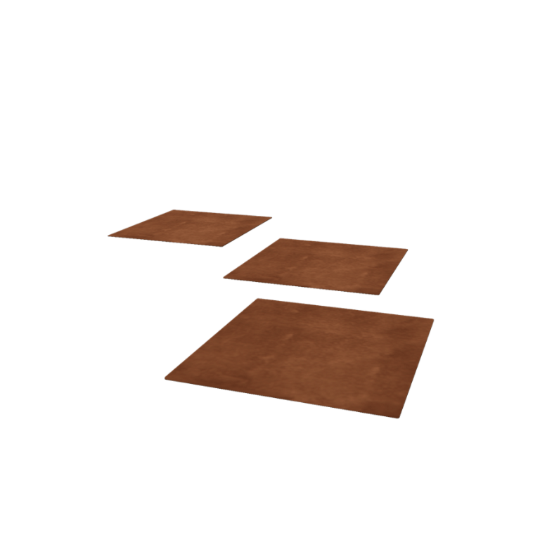 Corten-teräksinen askellaatta Neliö 50 x 50 cm