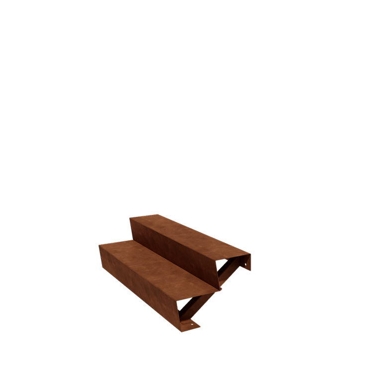 Corten-teräksiset portaataskelma New York 2- (leveys 120 cm)