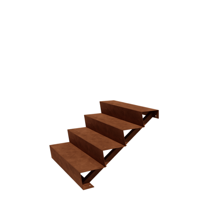 Corten-teräksiset portaataskelma New York 4- (leveys 100 cm)