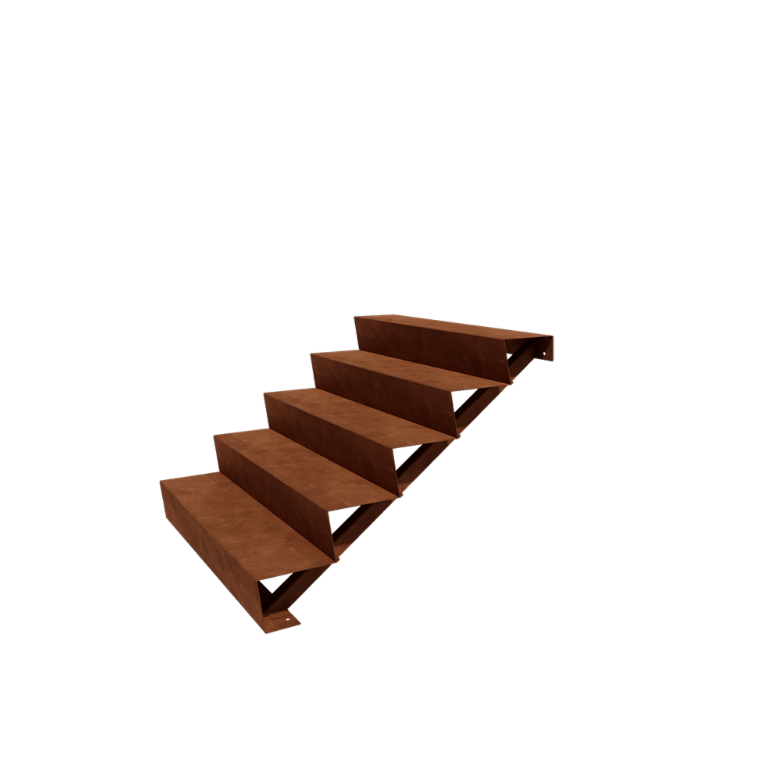 Corten-teräksiset portaataskelma New York 5- (leveys 120 cm)