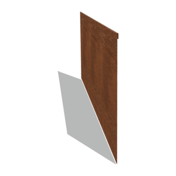 Corten-teräksinen puutarha reunus litteä 45 cm (pituus 150 cm)