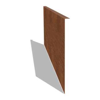 Corten-teräksinen puutarha reunus taitettu 45 cm (pituus 150 cm)