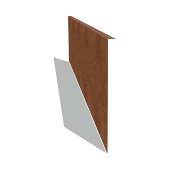 Corten-teräksinen puutarha reunus taitettu 45 cm (pituus 240 cm)
