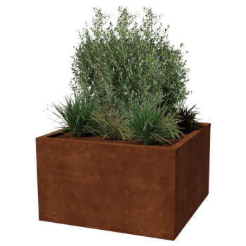 Corten-teräksinen hitsatut istutuslaatikko Montana 100 x 100 x 60 cm
