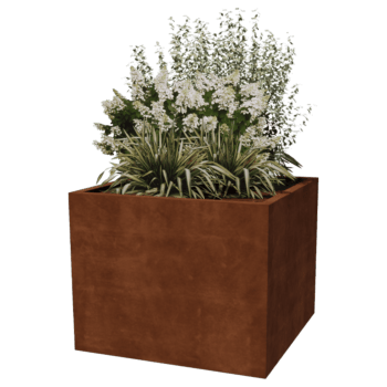 Corten-teräksinen hitsatut istutuslaatikko Montana 100 x 100 x 80 cm
