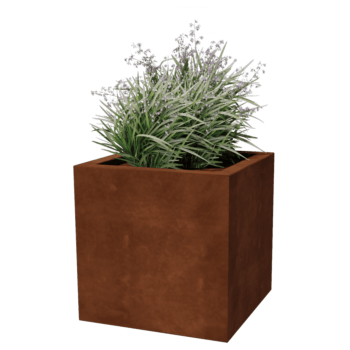 Corten-teräksinen hitsatut istutuslaatikko Montana 50 x 50 x 50 cm