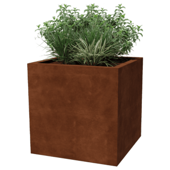 Corten-teräksinen hitsatut istutuslaatikko Montana 70 x 70 x 70 cm