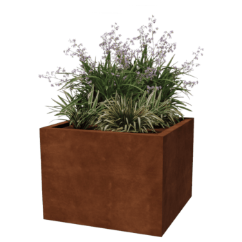Corten-teräksinen hitsatut istutuslaatikko Montana 80 x 80 x 60 cm