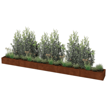 Cortenteräksinen Kukkalaatikko Texas xxl 500 x 50 cm