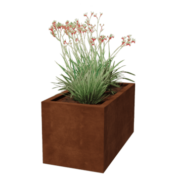 Corten-teräksinen hitsatut istutuslaatikko Montana 100 x 50 x 50 cm