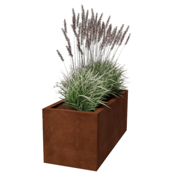Corten-teräksinen hitsatut istutuslaatikko Montana 120 x 50 x 50 cm