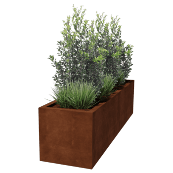 Corten-teräksinen hitsatut istutuslaatikko Montana 200 x 50 x 50 cm