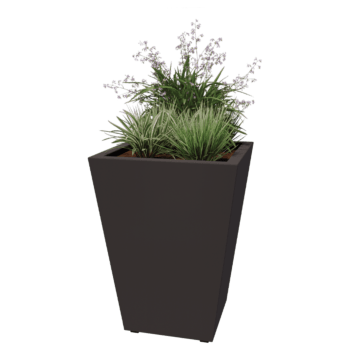 Jauhemaalipinnoitettu teräksinen hitsatut istutuslaatikko Kartio 60 x 60 x 80 cm