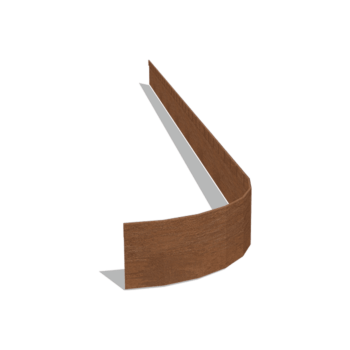 Corten-teräksinen puutarha reunus litteä FLEX 13 cm (pituus 240 cm)