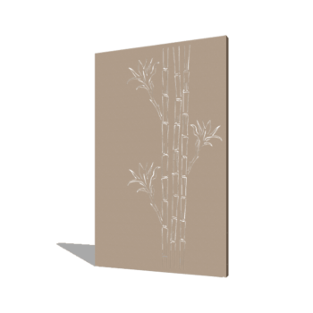 Jauhemaalipinnoitettu teräksinen paneeli bambu 120 x 6 x 190 cm
