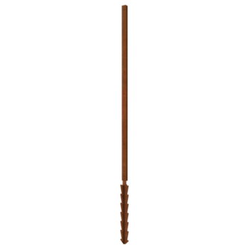 Corten-teräksinen pylväs suora maatappi 190 x 6 x 3 cm