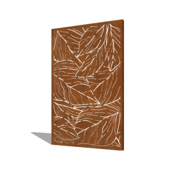 Corten-teräksinen paneeli lehdet 120 x 6 x 190 cm