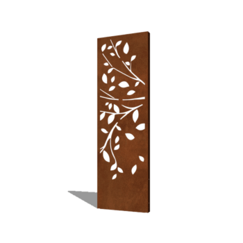 Corten-teräksinen paneeli puu osa 2 60 x 6 x 190 cm