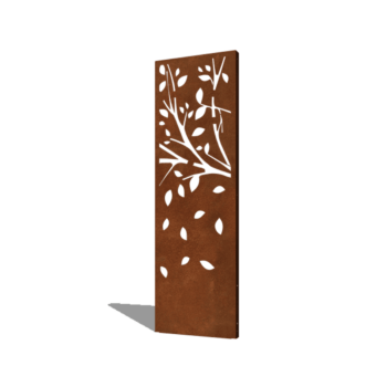 Corten-teräksinen paneeli puu osa 3 60 x 6 x 190 cm