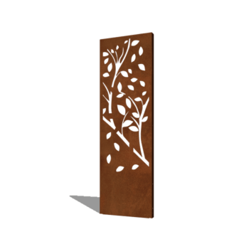 Corten-teräksinen paneeli puu osa 4 60 x 6 x 190 cm