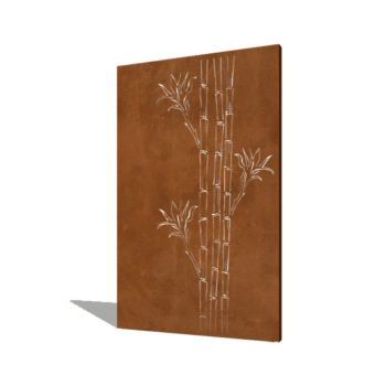 Corten-teräksinen paneeli bambu 120 x 6 x 190 cm