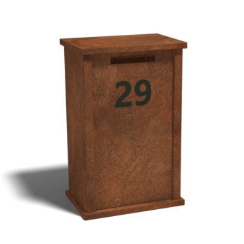 Corten-teräksinen postilaatikko Arizona Tyyppi M
