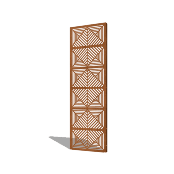 Corten-teräksinen paneeli linjat koostumus 1 60 x 6 x 190 cm