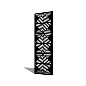Jauhemaalipinnoitettu teräksinen paneeli linjat koostumus 2 60 x 6 x 190 cm
