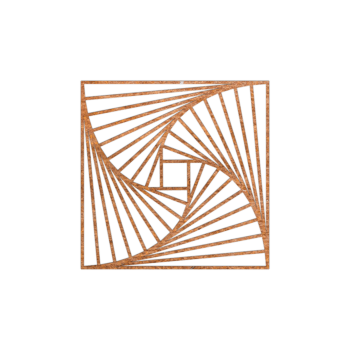 Corten-terästä seinäkoristeet Geometriset muodot 3.0