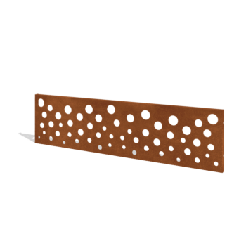 Cortenteräksinen puutarha-aita H paneelille B 180 x 47,5 cm
