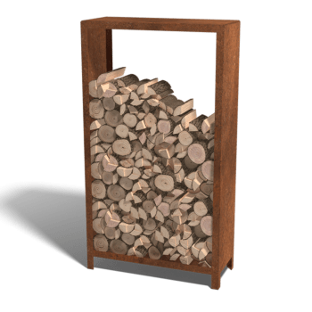 Corten-teräksinen puuteline Indiana 180 x 100 x 40 cm