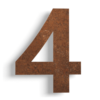 talonumero Corten-teräs (laatta) 4 - 15 cm.