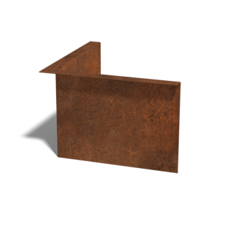 Corten-teräksinen puutarha reunus taitettu 12 cm sisäkulma