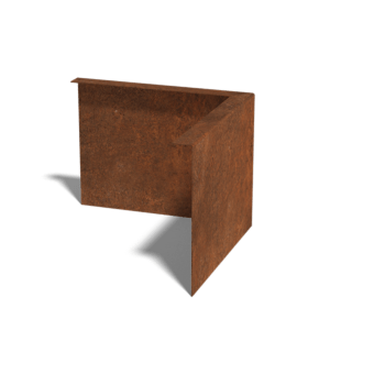 Corten-teräksinen puutarha reunus taitettu 12 cm ulkokulma