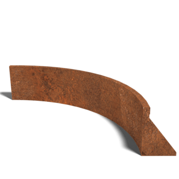 Corten-teräksinen tukimuuri sisäkaarre 100 x 100 cm (korkeus 30 cm)