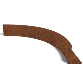Corten-teräksinen tukimuuri sisäkaarre 150 x 150 cm (korkeus 30 cm)