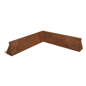 Corten-teräksinen tukimuuri sisäkulma 100 x 100 cm (korkeus 30 cm)