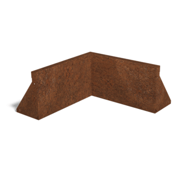 Corten-teräksinen tukimuuri sisäkulma 50 x 50 cm (korkeus 30 cm)
