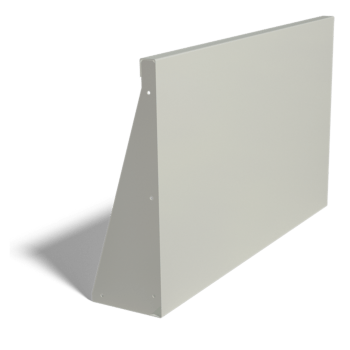 Jauhemaalipinnoitettu teräksinen tukimuuri suora 100 cm (korkeus 60 cm)