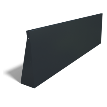 Jauhemaalipinnoitettu teräksinen tukimuuri suora 200 cm (korkeus 60 cm)