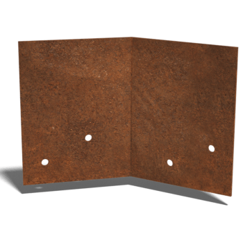 Liitoslevy corten-teräs 45º keskikokoinen 22 - 25 cm