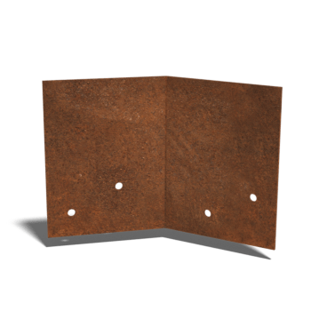 liitoslevy Corten-teräs 45º kerros 12 - 15 cm.