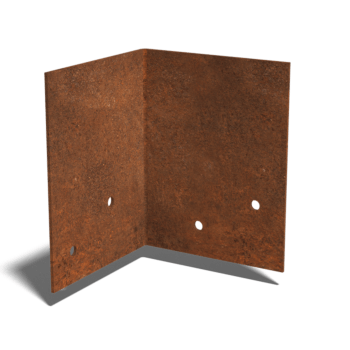 Liitoslevy corten-teräs 90º keskikokoinen 22 - 25 cm