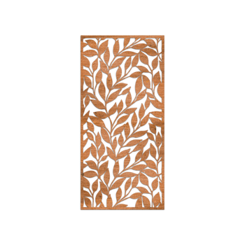 Corten-terästä seinäkoristeet Lehdet